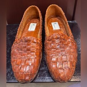 Moreschi Valda Brown Weaved  Loafer Size 9 1/2 M